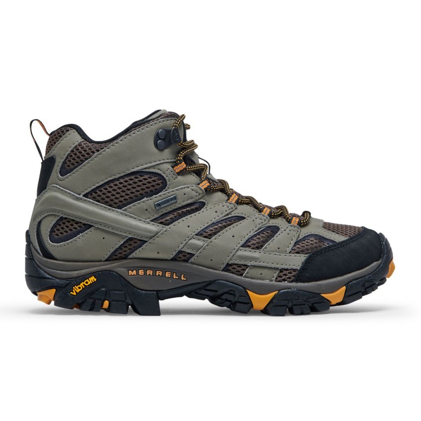 Chaussures Randonnée Merrell Moab 2 Mid GORE-TEX Vert Foncé Olive Homme | J.P.HTQZ